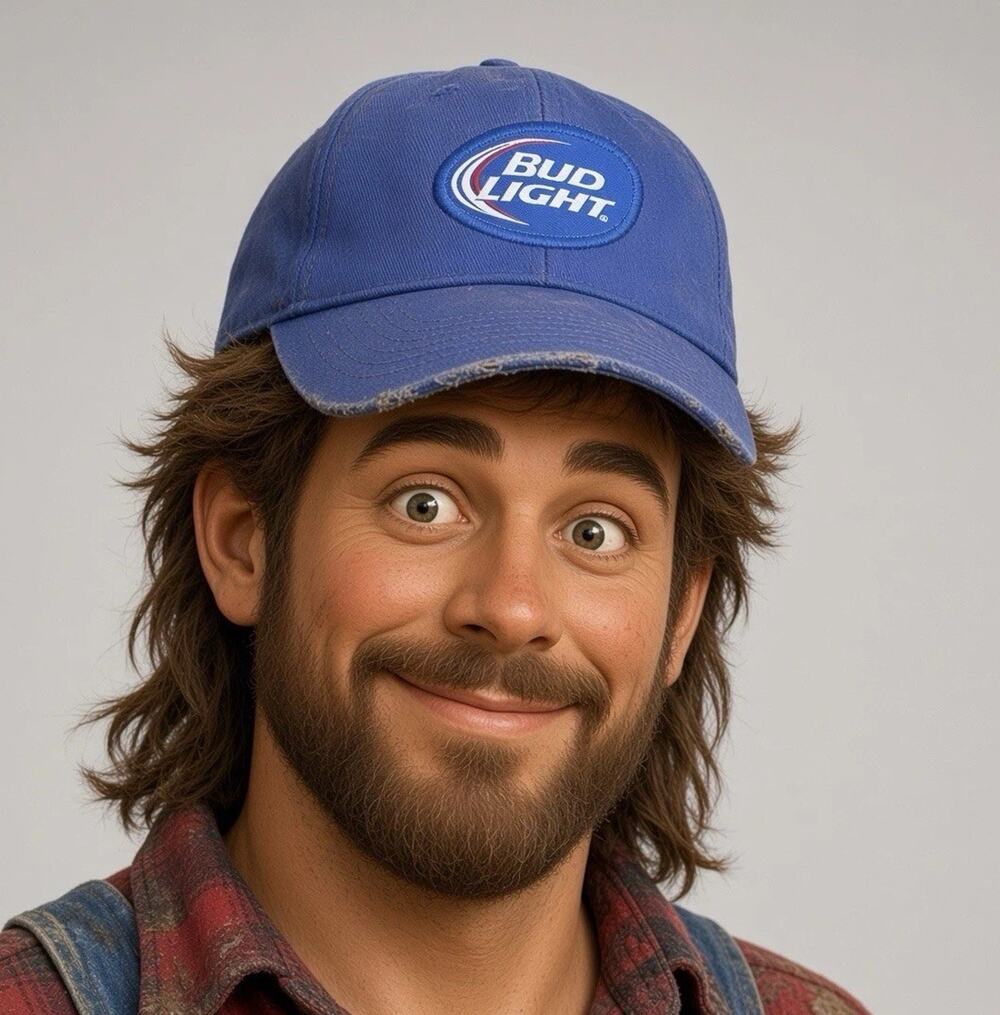 Bud Light Beer Hat One Size Adjustable Blue Delivery Cap Snap Back Logo Patch